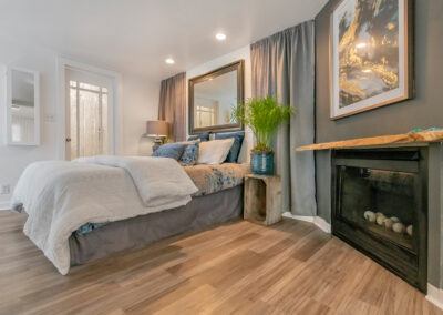 Bedroom and Fireplace in Victoria BC - Angela Provost - Coastline Photography