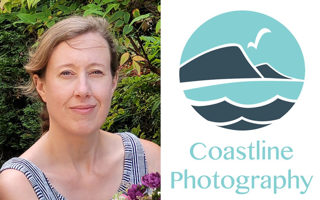 Angela Provost beside Coastline Photography Logo