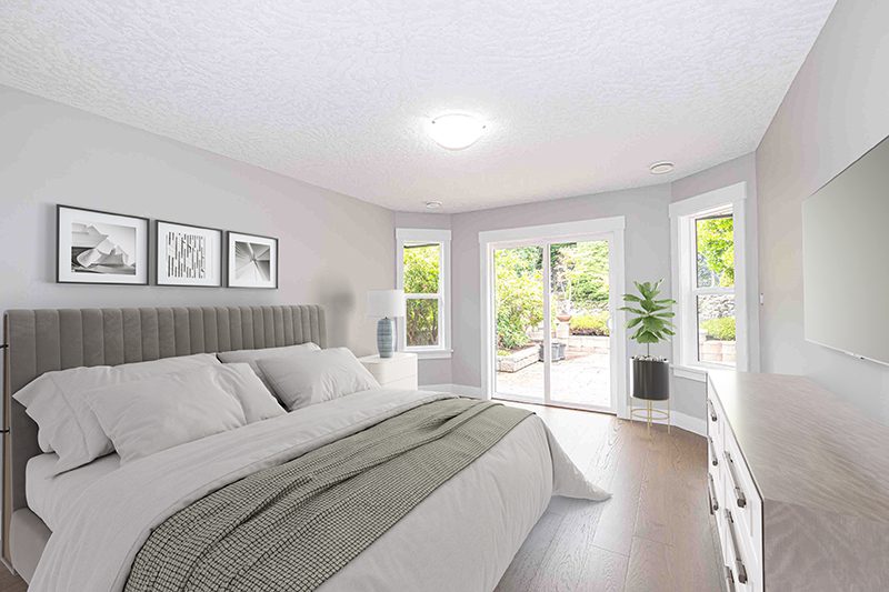 Country Club Bedroom after virtual staging real estate by Coastline photography