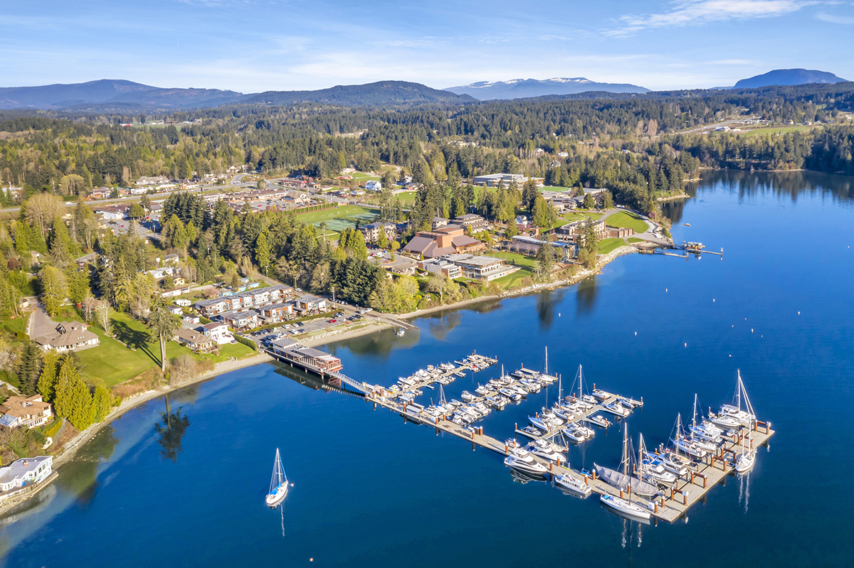 Aerial of Duncan Marina - photograph by Coastline Photography